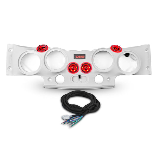 Jeep JK/JKU Overhead Sound Bar System Fits 4 X 8" Speakers (Not included) 4 X Tweeters PRO-TW4L and 2 X Drivers PRO-DRNSC1.5 and Harness Included- White.