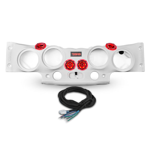 Jeep JK/JKU Overhead Sound Bar System Fits 4 X 8" Speakers (Not included) 4 X Tweeters PRO-TW4L and 2 X Drivers PRO-DRNSC1.5 and Harness Included- White.