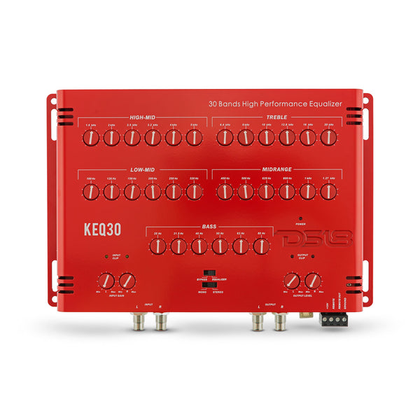 DS18 KEQ30 30-Band Equalizer with 1/3 Octave Measured Frequencies, Remote Output, 9 Volts.