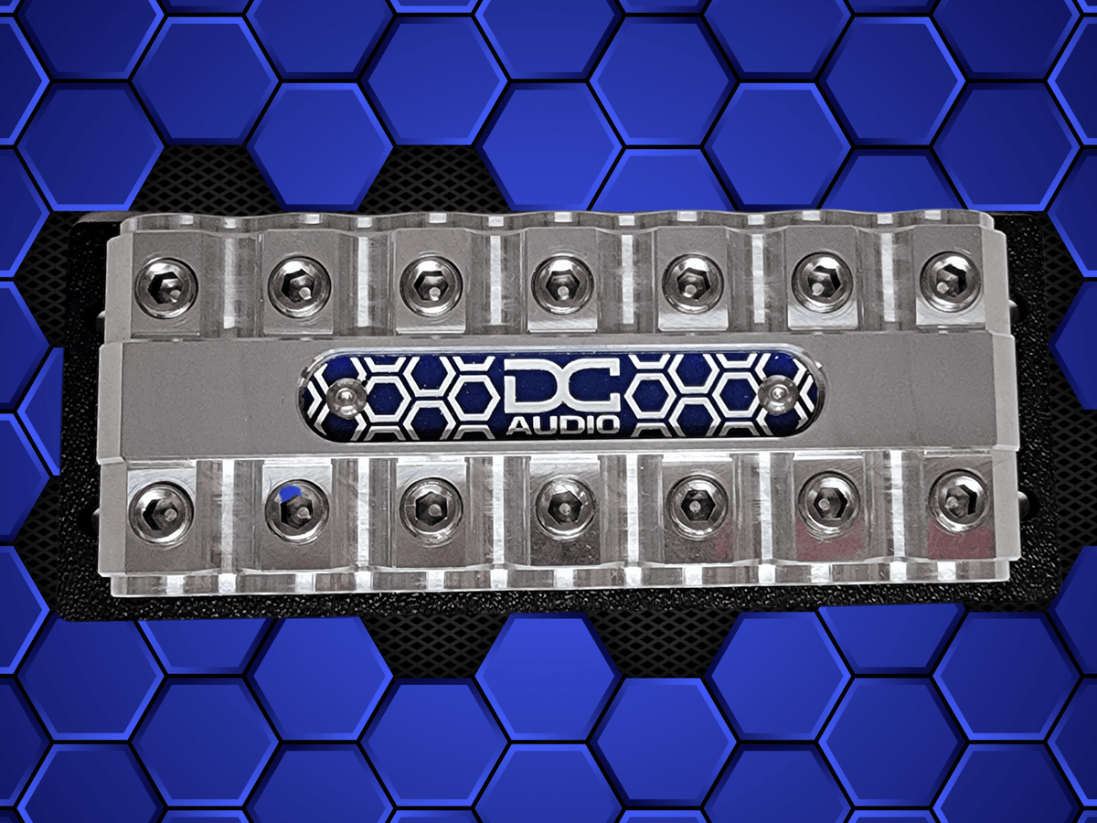 "LUCKY 7 " Machined Distro Block - Sold by Audio Sellerz