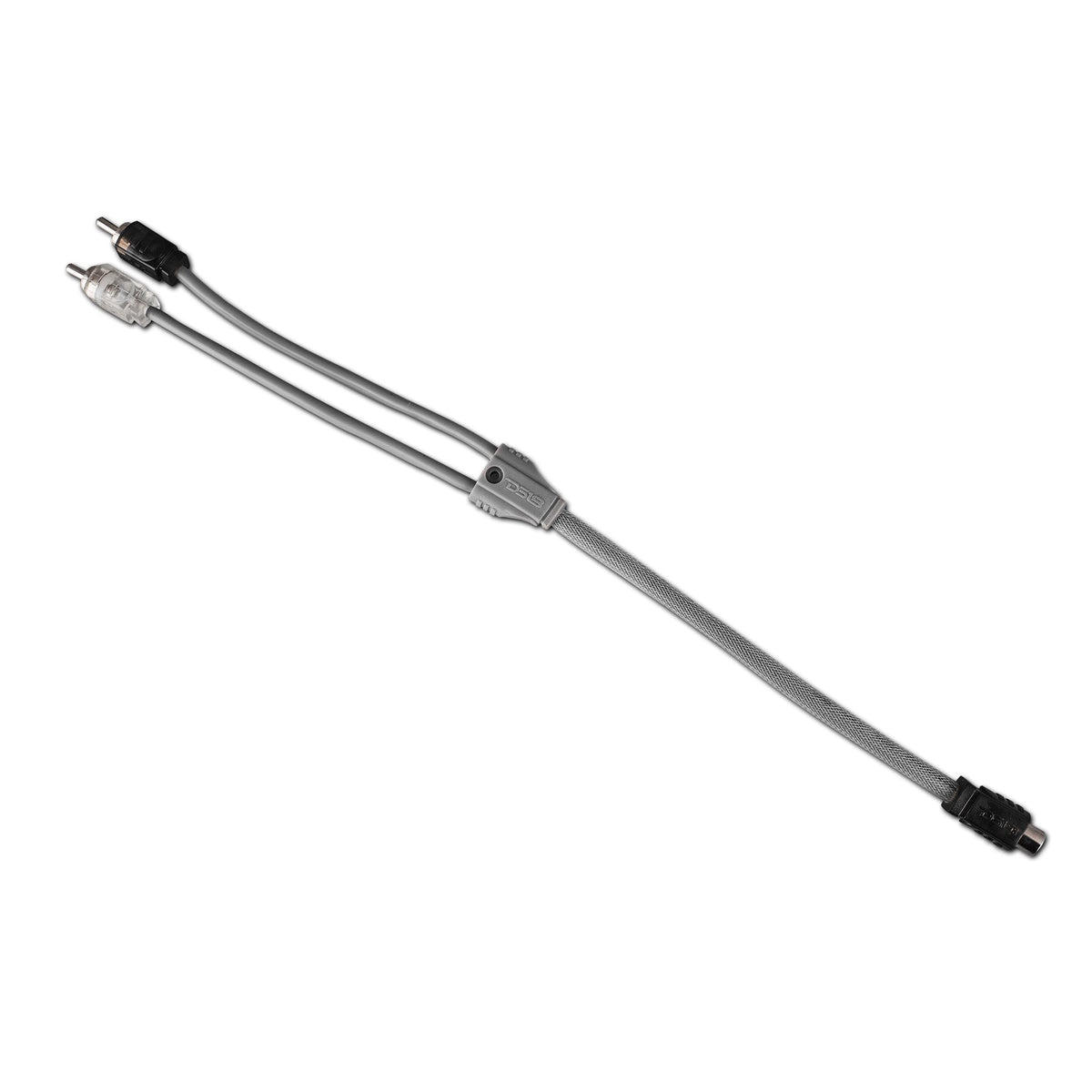 Level 2 RCA 100% Copper OFC Y Connector 1 FEMALE to 2 MALE - SILVER.