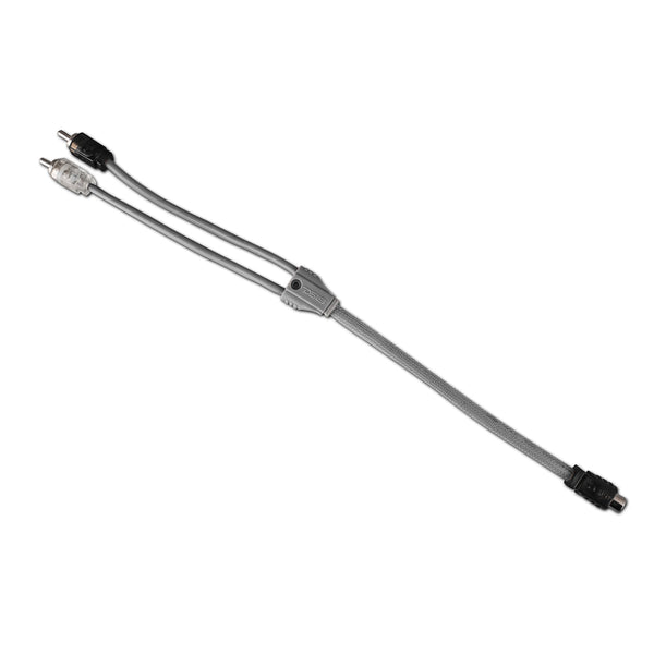 Level 2 RCA 100% Copper OFC Y Connector 1 FEMALE to 2 MALE - SILVER.