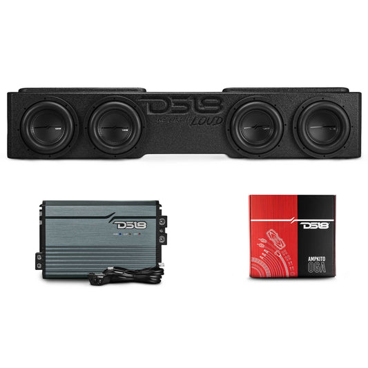 Loaded 4 x 8" Subwoofer Enclosure for Chevy/GMC Crew Cabs (2007-2026) and Ford F-150/Super Duty Crew Cabs (2009-2026) - Sold by Audio Sellerz
