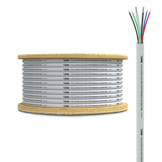 18-GA LED RGB and 16-GA Speaker Wires Marine Grade Tinned 100% Copper OFC -100 Feet.