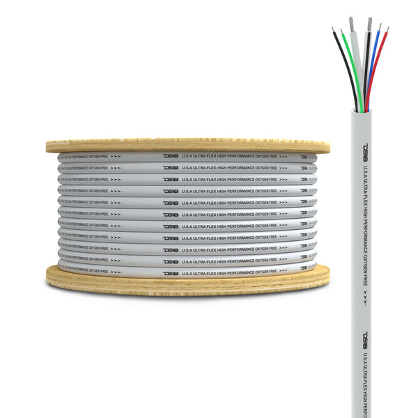 18-GA LED RGB and 16-GA Speaker Wires Marine Grade Tinned 100% Copper OFC -100 Feet.