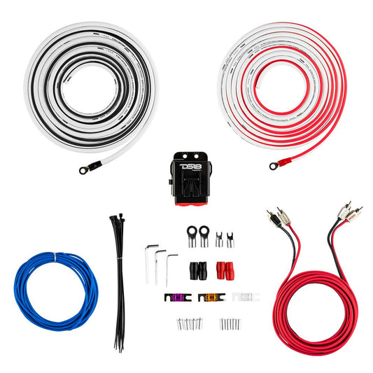 4-GA Marine Tinned OFC Amplifier Installation Kit - WHITE.