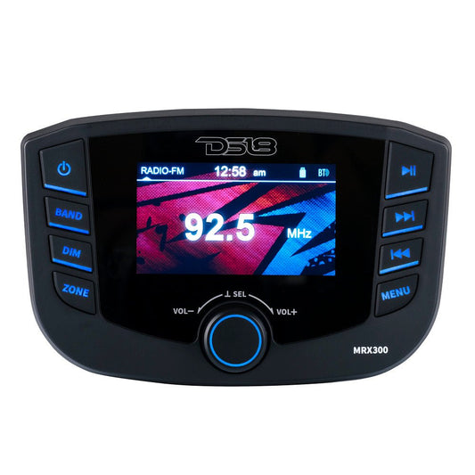 Marine Headunit TFT screen , 3 Zones, 4 volts Output, Bluetooth, RDS 4X50 Watts.