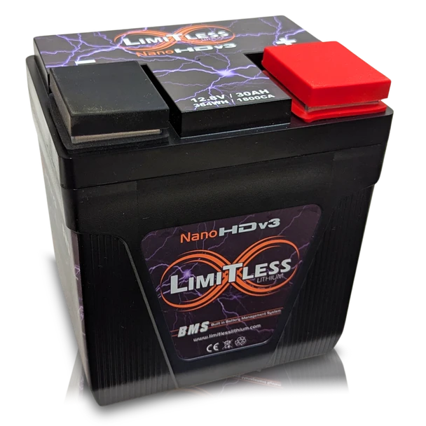 Limitless Lithium Nano-HDv3 30Ah Powersports Battery