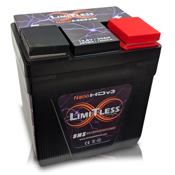 Limitless Lithium Nano-HDv3 30Ah Powersports Battery