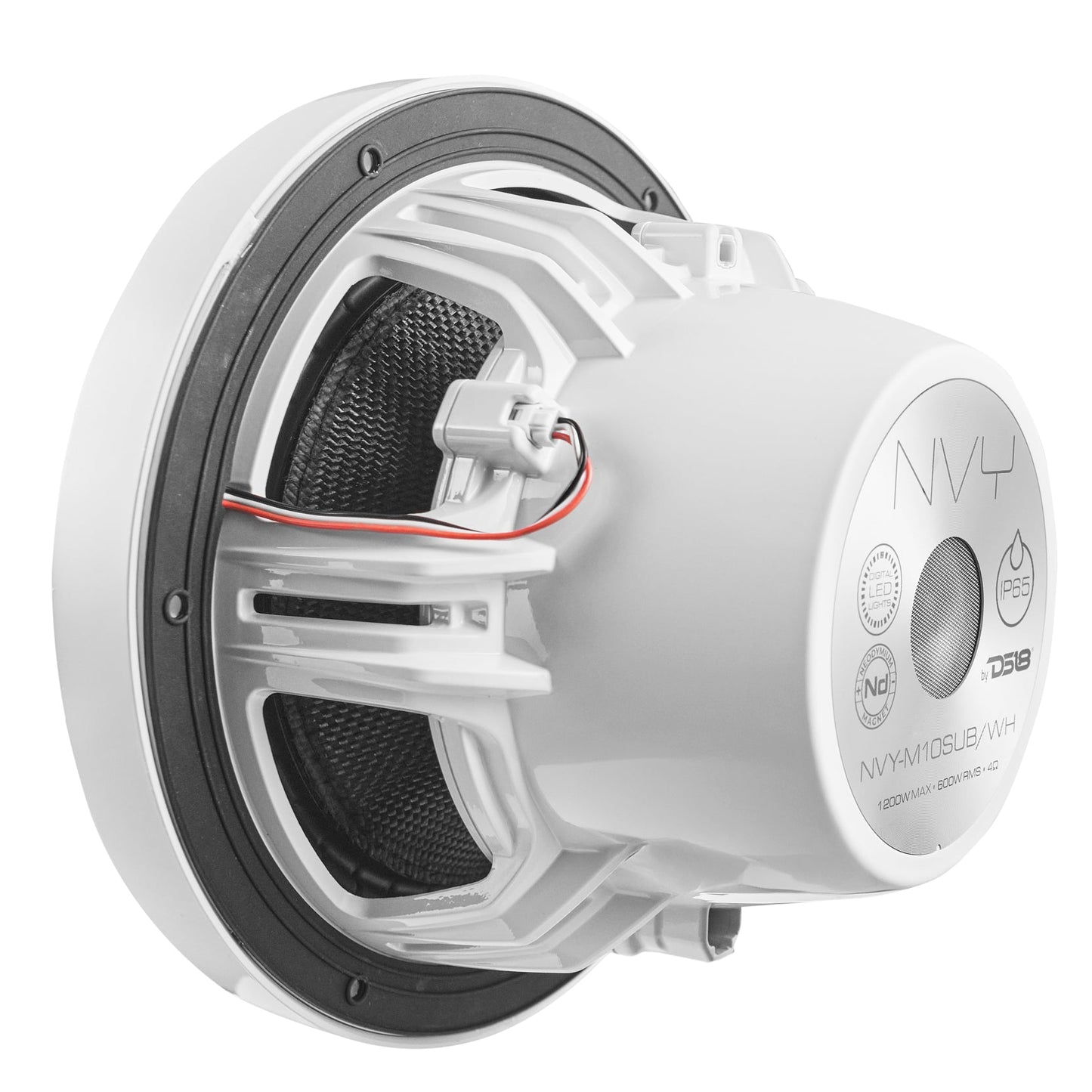 10” Neodymium Marine & Powersports Subwoofer With Carbon - Carbon Fiber - NVY-M10SUB/WH - product image 7 - AudioSellerz