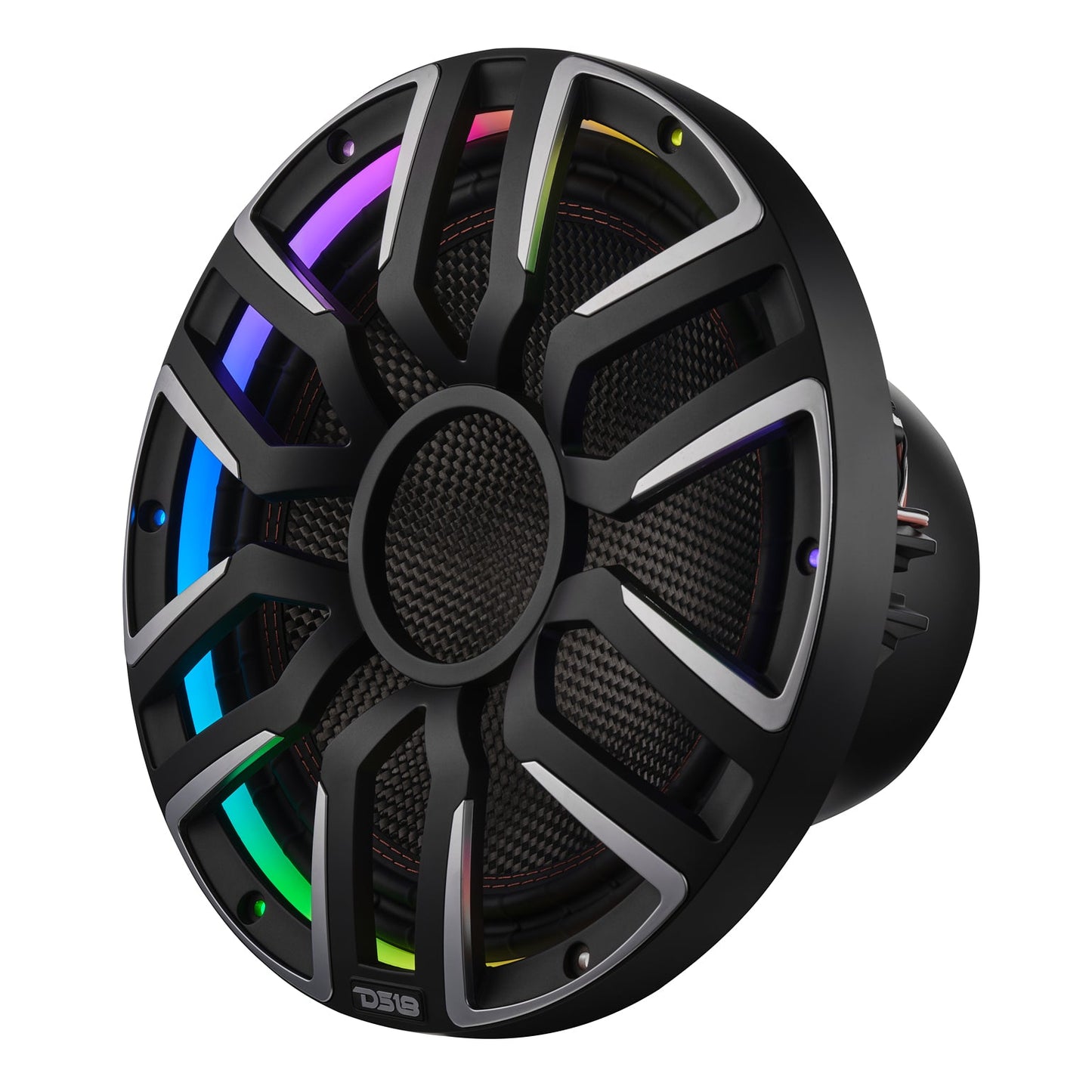 12" Neodymium Marine & Powersport Subwoofer with Digital LED - Carbon Fiber - NVY-M12SUB/BK - product image 5 - AudioSellerz