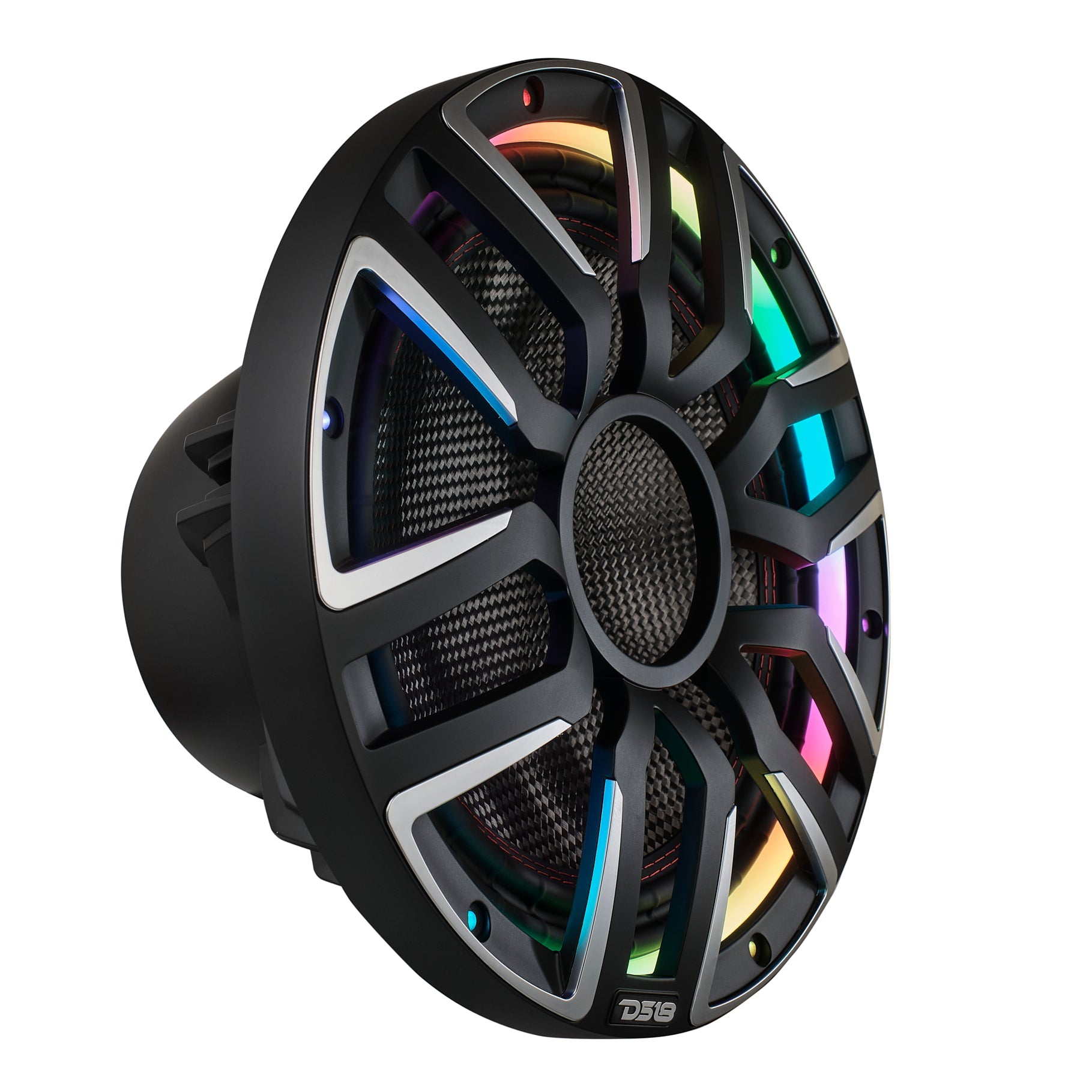 12" Neodymium Marine & Powersport Subwoofer with Digital LED - Carbon Fiber - NVY-M12SUB/BK - product image 3 - AudioSellerz