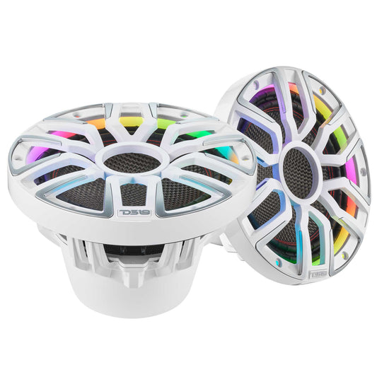 12" Neodymium Marine & Powersport Subwoofer with Digital LED Lights and Carbon Fiber Cone | 800W RMS 4-Ohm.