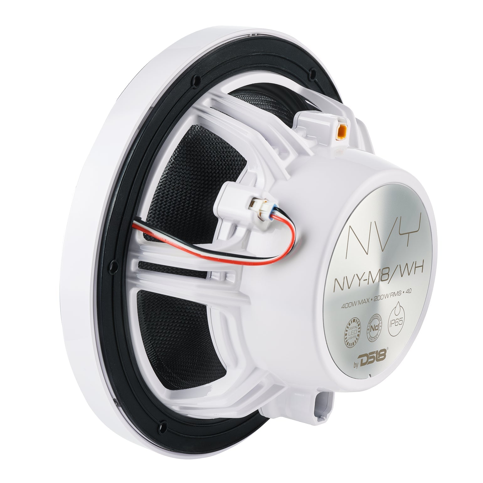 8” Marine Coaxial Speaker With Kevlar Cone, Bullet Tweeter, Neodymium - White - NVY-M8/WH - product image 7 - AudioSellerz