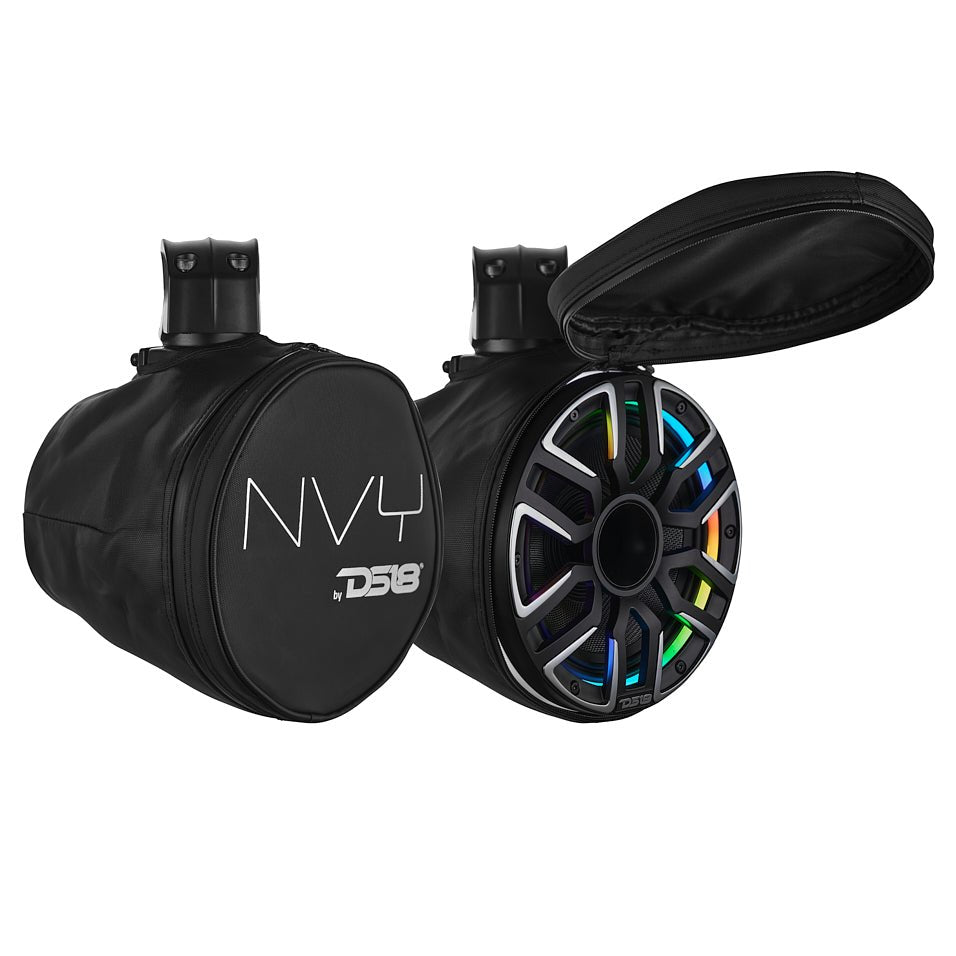8” Marine Short Tower Speaker With Neodymium Magnet, Kevlar Cone - Black - NVY-M8DTPS/BK - product image 9 - AudioSellerz
