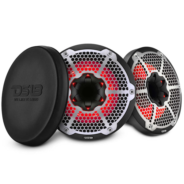 10” Marine 2-Way Hybrid Speaker with RGB LED, Compression Driver and Neodymium Magnet | 450W RMS 4-Ohm.