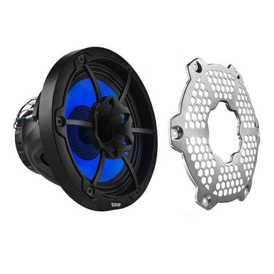 10” Marine 2-Way Hybrid Speaker with RGB LED, Compression Driver and Neodymium Magnet | 450W RMS 4-Ohm.