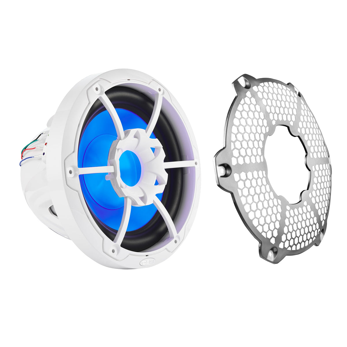 NXL 10" Marine Subwoofer with LED RGB Lights 300 Watts Rms SVC 4-Ohm.