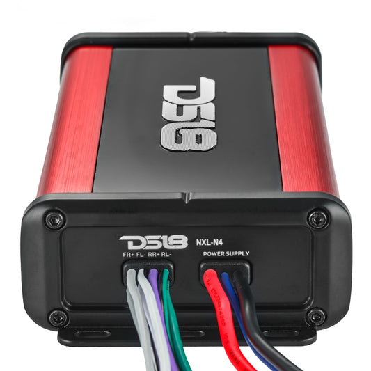 NXL 4-Channel Full-Range Class D Waterproof IP67 Marine and Powersports NANO Amplifier <br> 4 x 100 Watts Rms @ 4-Ohm.