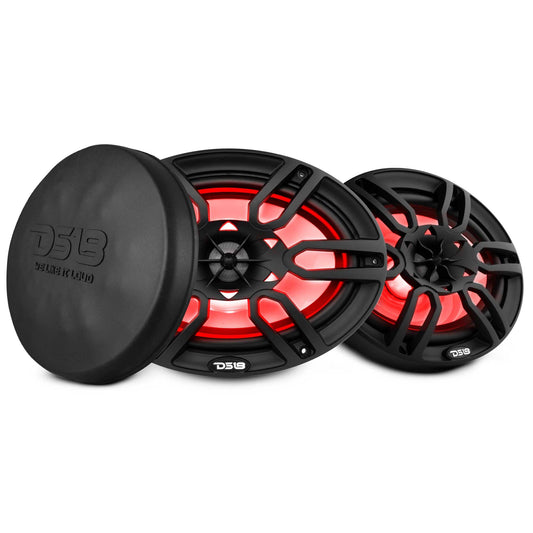 NXL 6x9" 2-Way Coaxial Marine Speaker with LED RGB Lights | 125W RMS 4-Ohm.