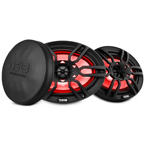 NXL 6x9" 2-Way Coaxial Marine Speaker with LED RGB Lights | 125W RMS 4-Ohm.