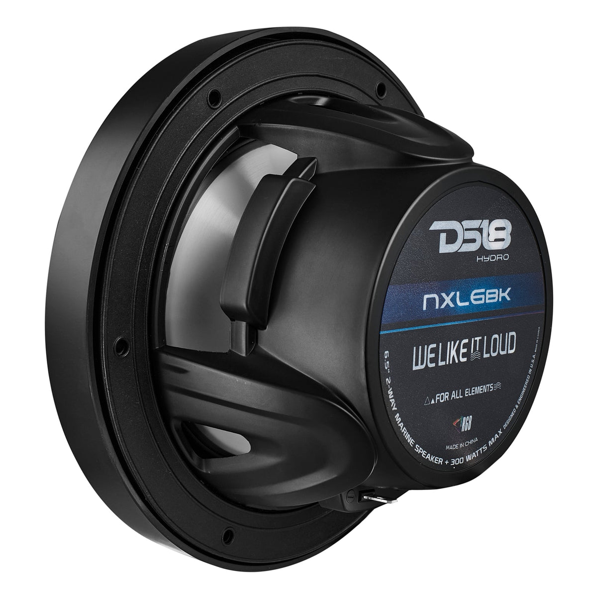NXL 6.5" 2-Way Coaxial Marine Speaker with LED RGB Lights | 100W RMS 4-Ohm - Sold by Audio Sellerz