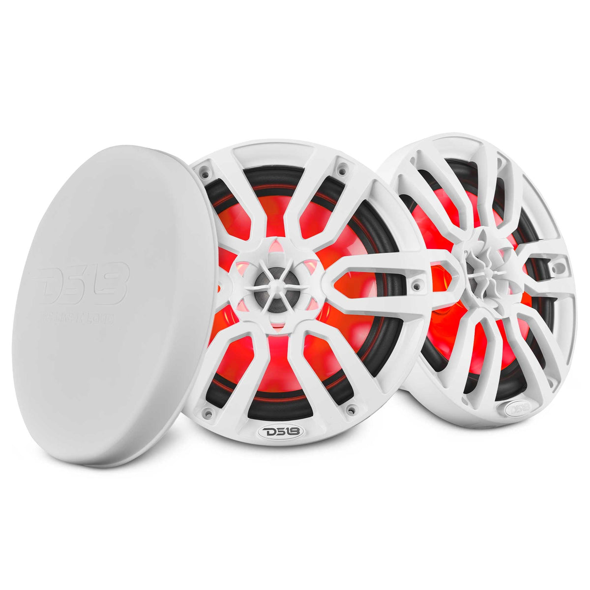 NXL 8" 2-Way Coaxial Marine Speaker with LED RGB Lights | 125W RMS 4-Ohm.