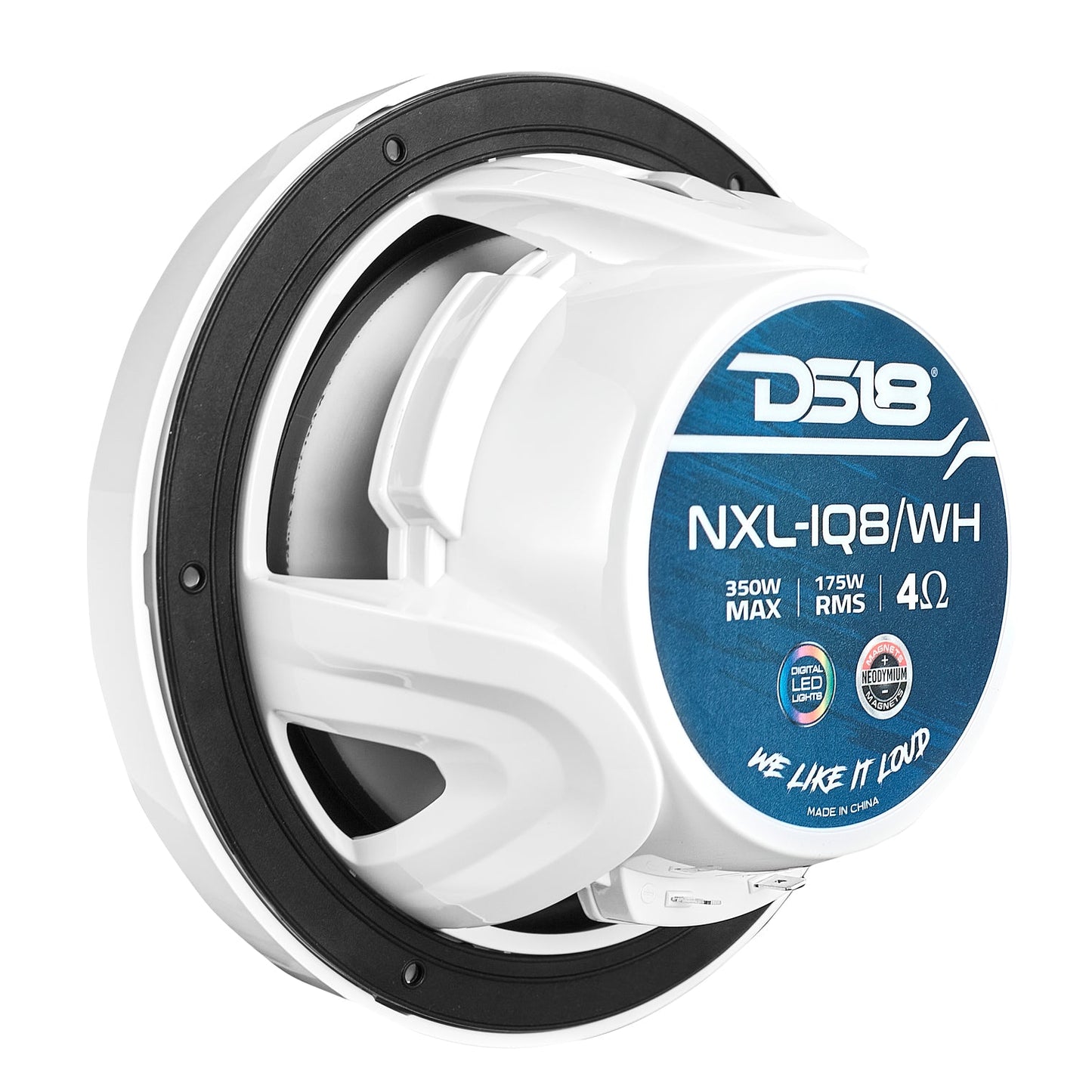 NXL 8" 2-Way Coaxial Marine Speaker with Bullet Tweeter and Digital Led - White - NXL-IQ8/WH - product image 5 - AudioSellerz