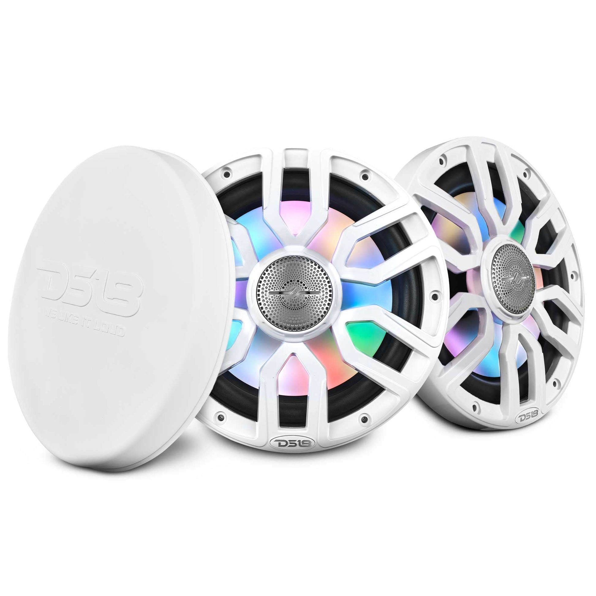 NXL 8" 2-Way Coaxial Marine Speaker with Bullet Tweeter and Digital Led - White - NXL-IQ8/WH - product image 1 - AudioSellerz