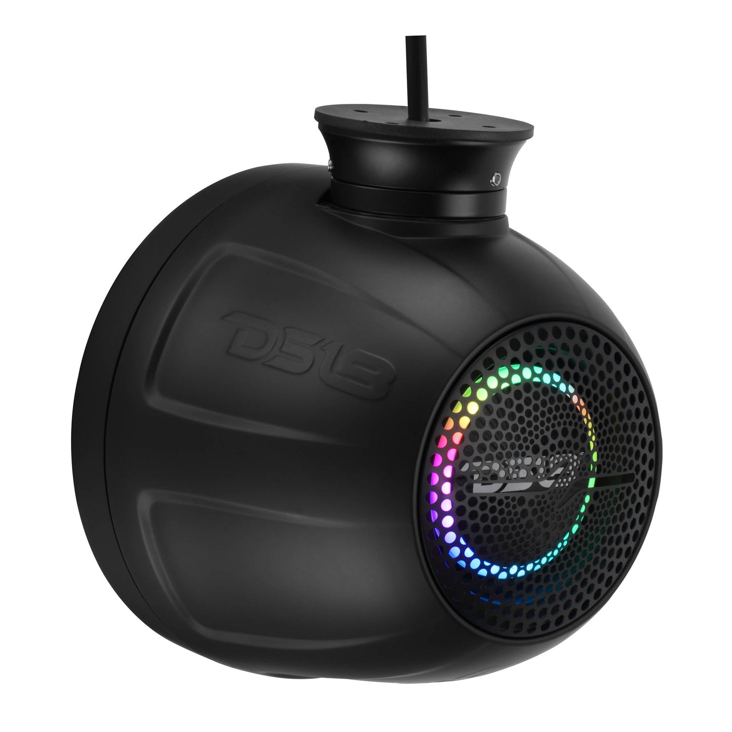 6.5" NXL-iQ Marine Short Tower Coaxial Speakers with Digital LED Lights, 150W RMS, 300W Max, 4-Ohm.