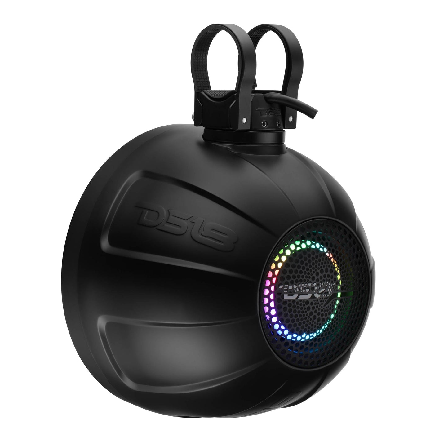 8" NXL-iQ Marine Short Tower Coaxial Speakers with Digital LED Lights, 175W RMS, 350W Max, 4-Ohm.