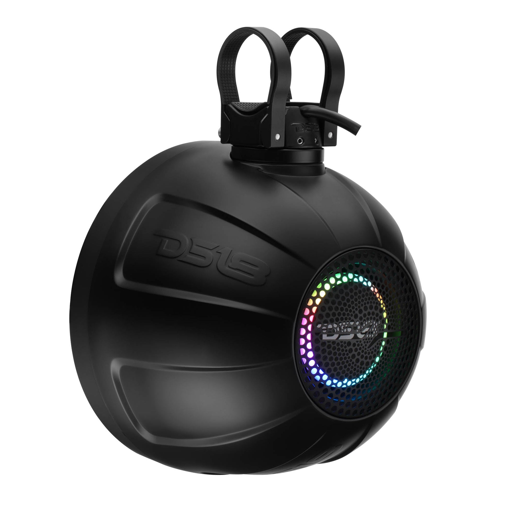 8" NXL-iQ Marine Short Tower Coaxial Speakers with Digital LED Lights, 175W RMS, 350W Max, 4-Ohm.