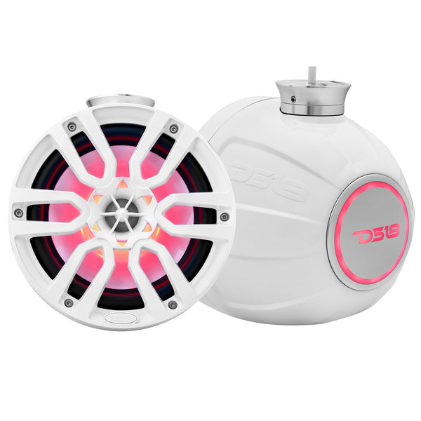 NXL 8" Pod 375W Speaker with Integrated RGB LED Lights (Pair) - Perfect for Jet Skis.