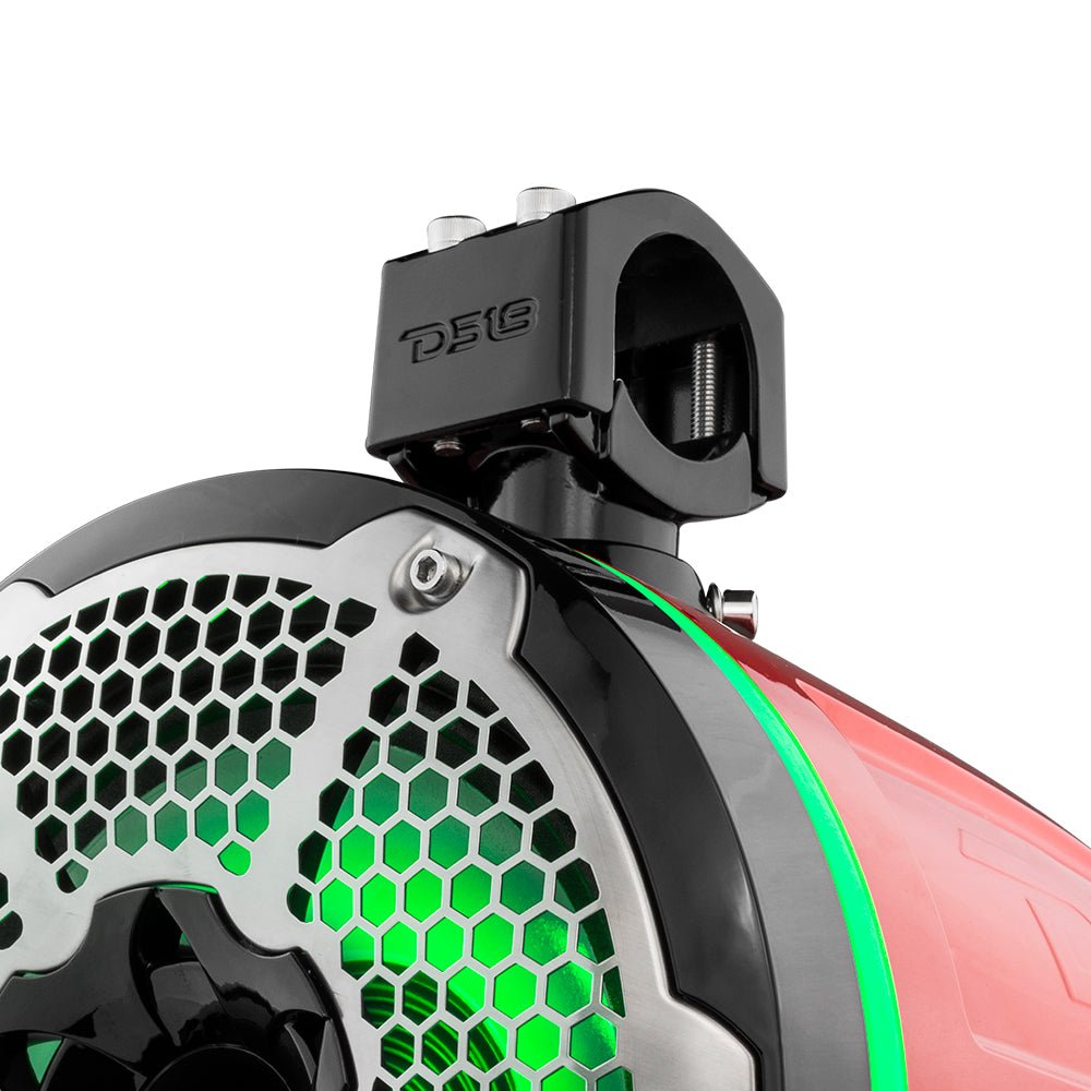 NXL 10" Neodymium Marine and Powersports Towers with Built-in Passive Radiator, 1" Driver and LED RGB Lights 300 Watts Rms