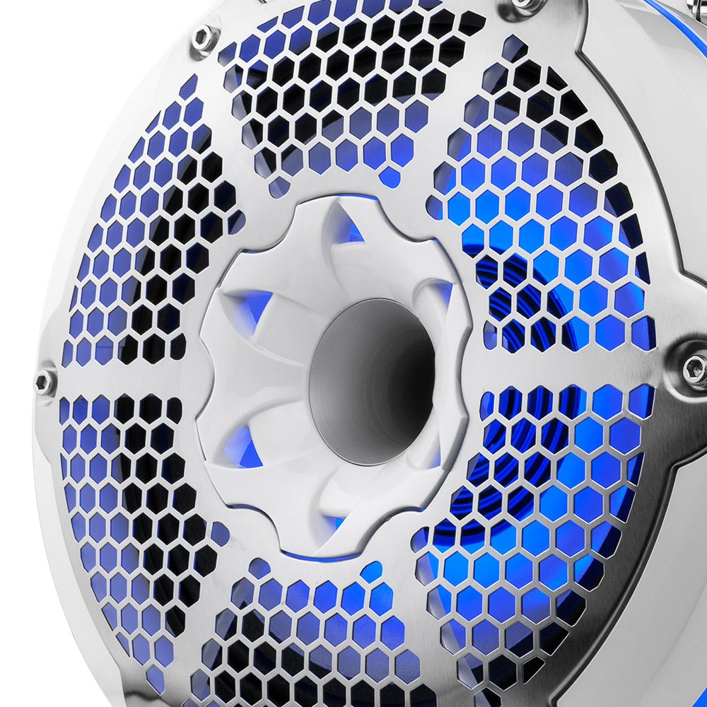 NXL 10" Neodymium Marine and Powersports Towers with Built-in Passive Radiator, 1" Driver and LED RGB Lights 300 Watts Rms