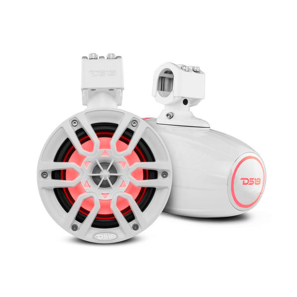 NXL 6.5" Marine and Powersports Towers LED RGB Lights 100 Watts Rms - White.