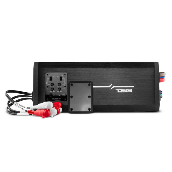 NXL 4-Channel Full-Range Class D IP67 Marine and Powersports Amplifier 4 x 200 Watts Rms @ 4-Ohm.