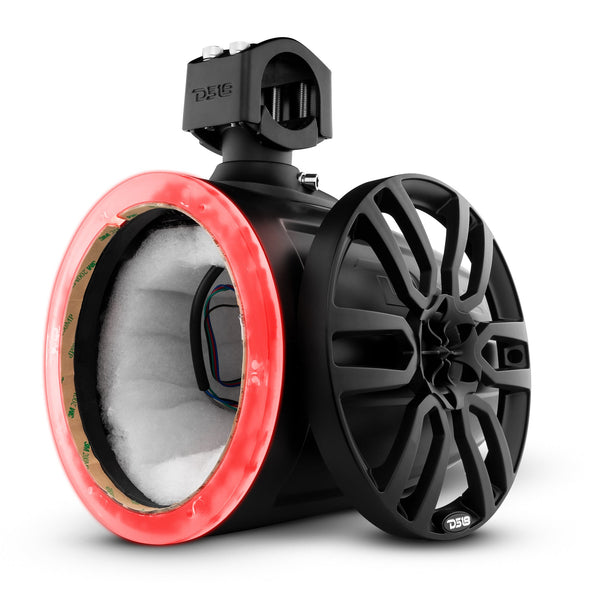 NXL 8" Marine and Powersports Empty Tower LED RGB Lights -Black.