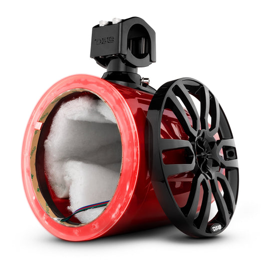 NXL 8" Marine and Powersports Empty Tower LED RGB Lights -Red.