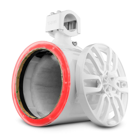 NXL 8" Marine and Powersports Empty Tower LED RGB Lights - White.