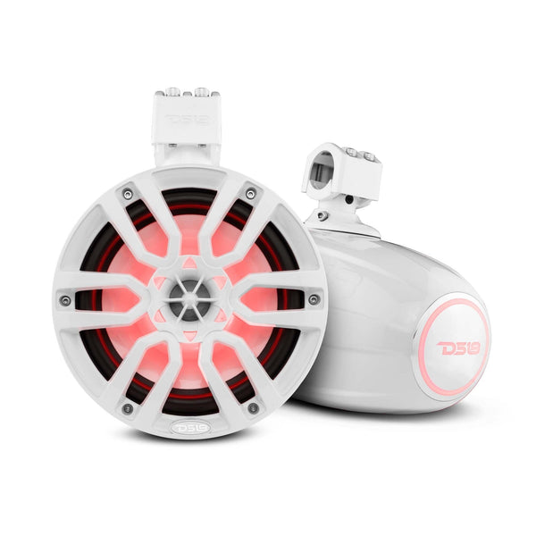 NXL 8" Marine and Powersports Towers LED RGB Lights 125 Watts Rms - White.