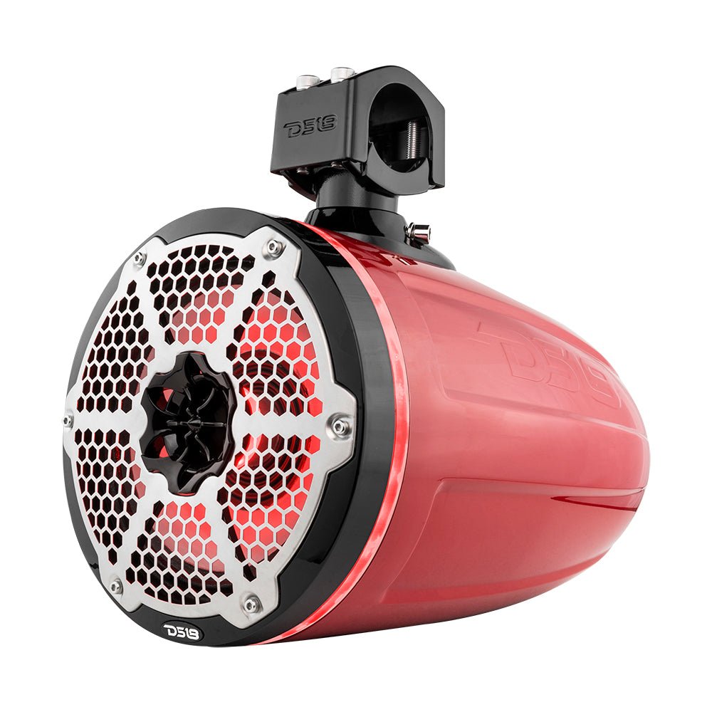 Bronco 6th Gen Roll Bar Audio Bundle – 8" Marine Tower Speakers with RGB LED Lights, OEM Roll Bar Mounting Clamps & Amplifier.