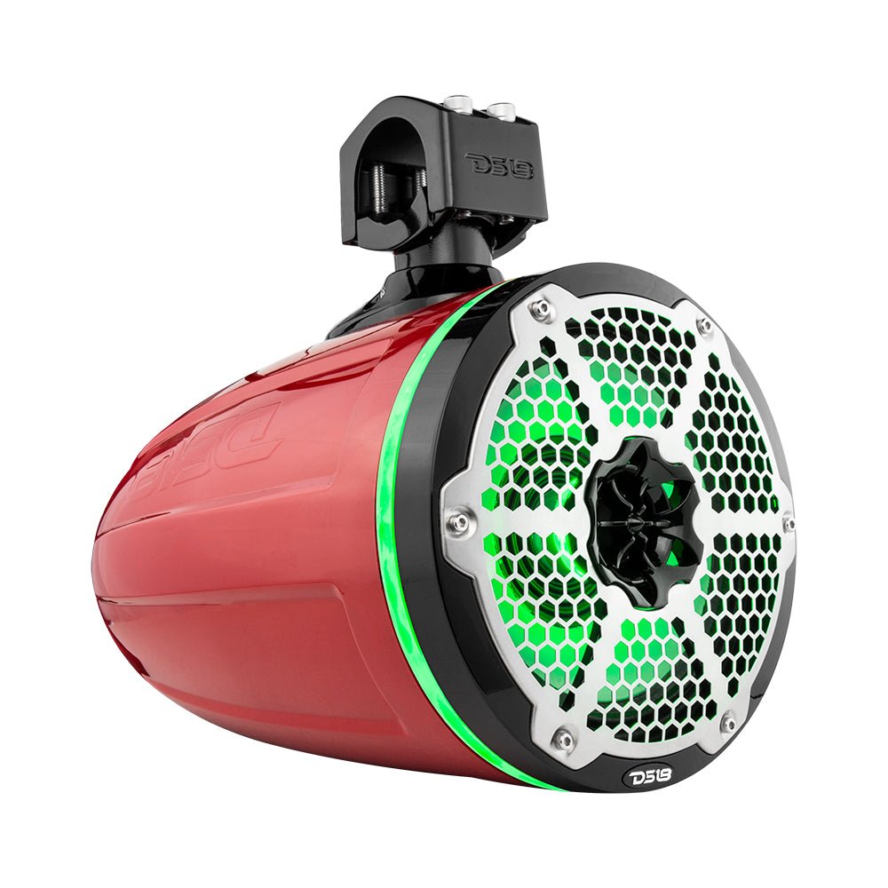 NXL 8" Neodymium Marine and Powersports Towers with Built-in Passive Radiator, 1" Driver and LED RGB Lights 180 Watts Rms.