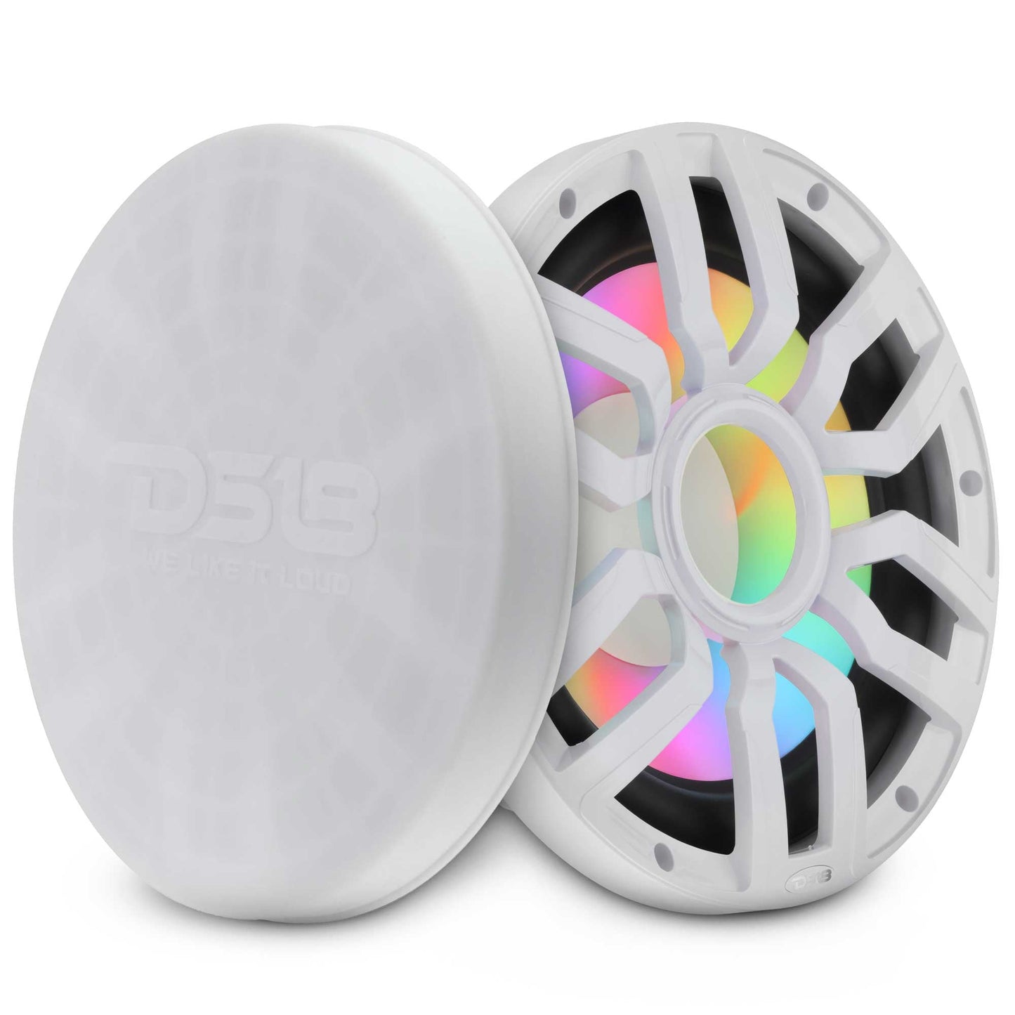 10” Marine Subwoofer with Hybrid Magnet Motor, Removable Grille and Digital LED Lights - 500W RMS 4-Ohm.