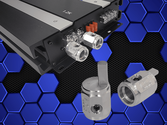 "OCT 1/4 WR" Octo Series 1/0 to 4awg Wire Reducers for Amplifiers Aluminum.