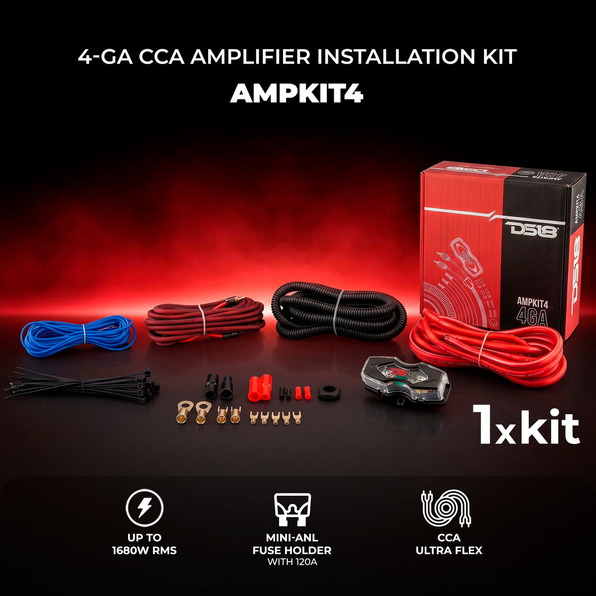 Pro Audio Speaker Bundle: 6.5" Midrange Coaxial Speakers with OEM Speaker Adapters, Amplifier, and Wiring Kit