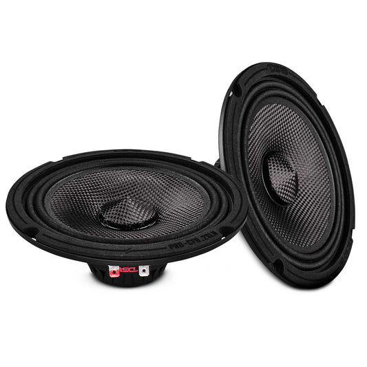 6.5” Slim Motorcycle & Motorsports Loudspeaker With Neodymium Magnet and Water Resistant Carbon Fiber Cone | 2-Ohm 150W RMS.