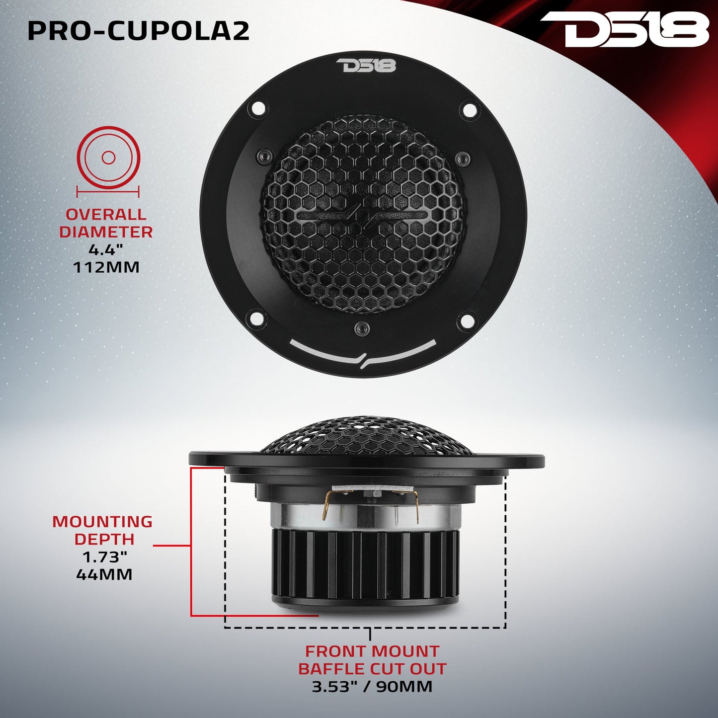 4" High End Professional Soft Dome Mid Range Loudspeaker with Neodymium Magnet | 200W RMS 4-Ohm.