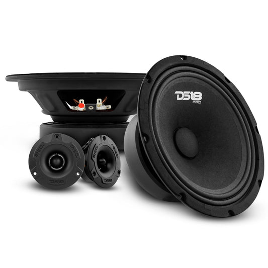 DS18 PRO-GM8.4PK Loudspeaker and Tweeter Package Including a Pair of PRO-GM8.4 + a Pair of PRO-TW1X/BK.