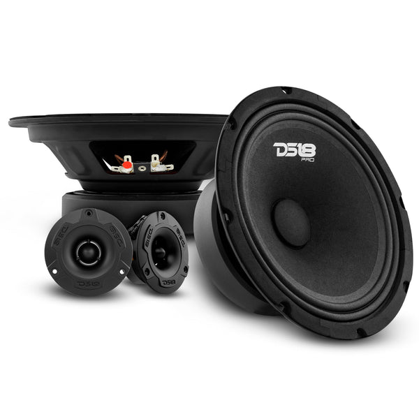 DS18 PRO-GM8.4PK Loudspeaker and Tweeter Package Including a Pair of PRO-GM8.4 + a Pair of PRO-TW1X/BK.